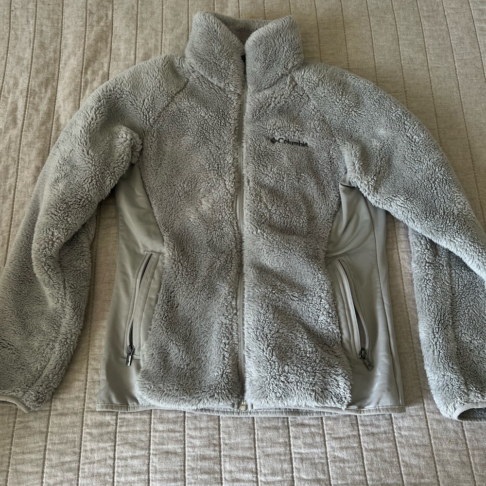 Columbia Soft Gray Sherpa Jacket
